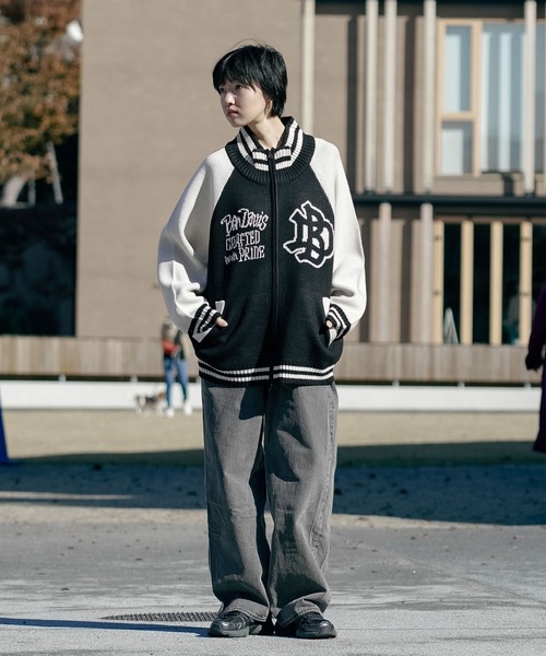 BEN DAVIS（ベンデイビス）の「【BEN DAVIS/ベンデイビス】ジャガードニットカウチン ニットジャケット（ニット/セーター・メンズ・ブラック/ブルー・MEDIUM/LARGE/X-LARGE）」の3枚目の写真