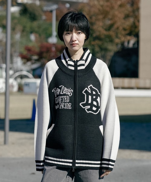 BEN DAVIS（ベンデイビス）の「【BEN DAVIS/ベンデイビス】ジャガードニットカウチン ニットジャケット（ニット/セーター・メンズ・ブラック/ブルー・MEDIUM/LARGE/X-LARGE）」の5枚目の写真