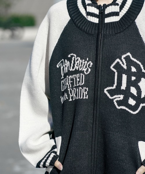 BEN DAVIS（ベンデイビス）の「【BEN DAVIS/ベンデイビス】ジャガードニットカウチン ニットジャケット（ニット/セーター・メンズ・ブラック/ブルー・MEDIUM/LARGE/X-LARGE）」の8枚目の写真