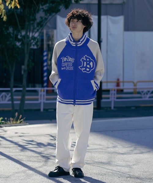 BEN DAVIS（ベンデイビス）の「【BEN DAVIS/ベンデイビス】ジャガードニットカウチン ニットジャケット（ニット/セーター・メンズ・ブラック/ブルー・MEDIUM/LARGE/X-LARGE）」の9枚目の写真