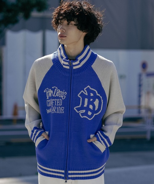 BEN DAVIS（ベンデイビス）の「【BEN DAVIS/ベンデイビス】ジャガードニットカウチン ニットジャケット（ニット/セーター・メンズ・ブラック/ブルー・MEDIUM/LARGE/X-LARGE）」の11枚目の写真