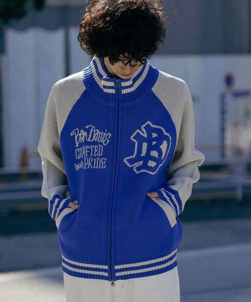 BEN DAVIS（ベンデイビス）の「【BEN DAVIS/ベンデイビス】ジャガードニットカウチン ニットジャケット（ニット/セーター・メンズ・ブラック/ブルー・MEDIUM/LARGE/X-LARGE）」の14枚目の写真