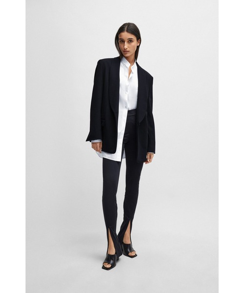 BOSS(ボス)の「Naomi x BOSS オーバーサイズブレザー ショールカラー(テーラードジャケット・レディース・ネイビー・40/36/34/38)」の5枚目の写真