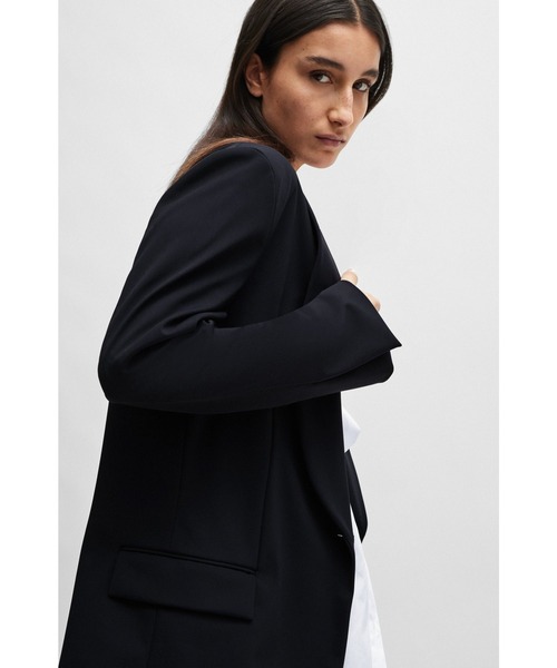 BOSS(ボス)の「Naomi x BOSS オーバーサイズブレザー ショールカラー(テーラードジャケット・レディース・ネイビー・40/36/34/38)」の3枚目の写真