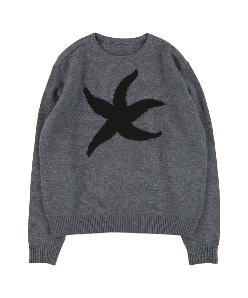 THECOLDESTMOMENT(ザコールデストモーメント)の「TCM starfish knit (charcoal)(ニット/セーター・レディース・その他・SMALL/LARGE)」の1枚目の写真