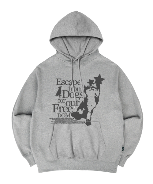 ESCAPEFROM(エスケープフロム)の「キャット&ドッグプリントフードパーカーグレー(パーカー・レディース・その他・MEDIUM/LARGE/X-LARGE)」の2枚目の写真