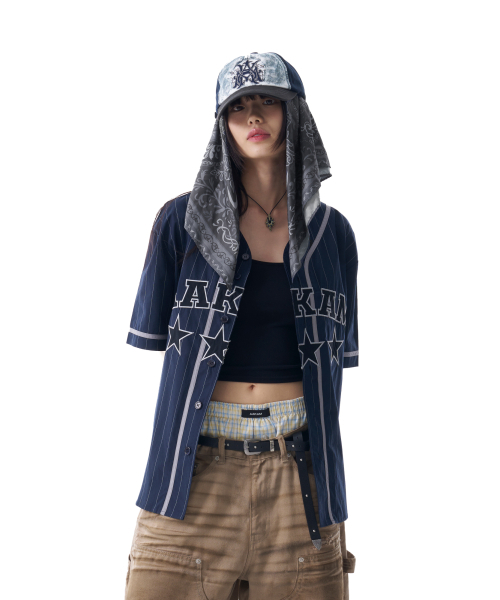 AAKAM（アーカム）の「Cotton Baseball Jersey (Navy)（その他トップス・レディース・その他・1/2）」の3枚目の写真