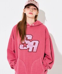 SA ピグメントスナップボタンフードパーカー [ピンク]