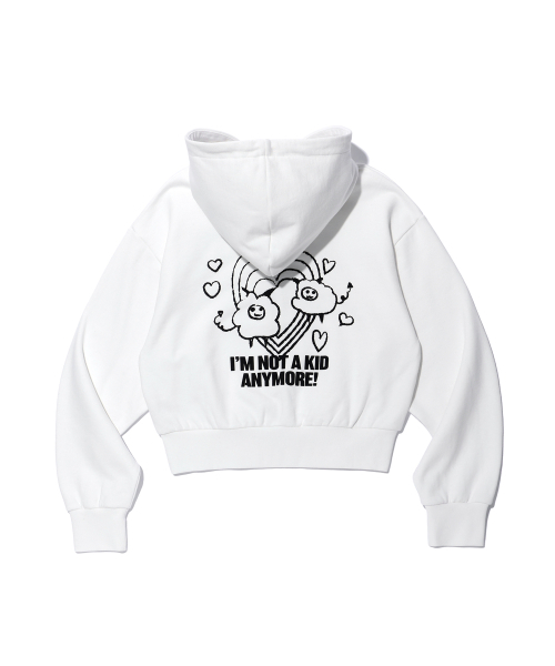 YOUHEE（ユヒ）の「GRAPHIC DETAILED HOOD ZIP-UP WHITE（パーカー・レディース・その他・FREE）」の4枚目の写真
