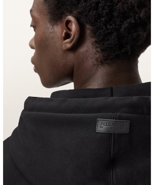 ALLSAINTS（オールセインツ）の「MILO ZIP OTH HOODY | MILO ZIP OTH フーディー（パーカー・メンズ・ブラック・XS/S/M/L/XL）」の8枚目の写真