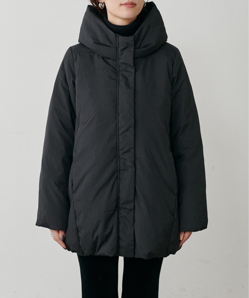 セール】【LARUTA】ナイロンダウンフェザーミドルコート（ダウン