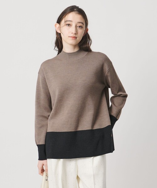 UNITED ARROWS（ユナイテッドアローズ）の「ウールブレンド ハイネックニット ‐ウォッシャブル‐（ニット/セーター・レディース・その他7/その他2/ダークグレー・FREE）」の3枚目の写真