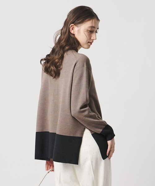 UNITED ARROWS（ユナイテッドアローズ）の「ウールブレンド ハイネックニット ‐ウォッシャブル‐（ニット/セーター・レディース・その他7/その他2/ダークグレー・FREE）」の4枚目の写真