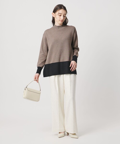 UNITED ARROWS（ユナイテッドアローズ）の「ウールブレンド ハイネックニット ‐ウォッシャブル‐（ニット/セーター・レディース・その他7/その他2/ダークグレー・FREE）」の5枚目の写真