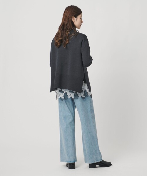 UNITED ARROWS（ユナイテッドアローズ）の「ウールブレンド ハイネックニット ‐ウォッシャブル‐（ニット/セーター・レディース・その他7/その他2/ダークグレー・FREE）」の8枚目の写真