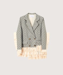 LA POMME petit（ラポミ・プチ）の「Dots Princess Frill Jacket（テーラードジャケット）」