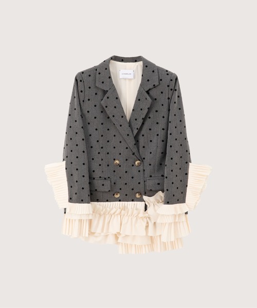 Dots Princess Frill Jacket（テーラードジャケット）｜LA POMME petit