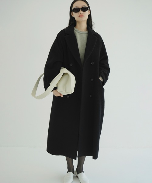 CLANE（クラネ）の「DOUBLE WOOL LONG COAT（チェスターコート・レディース・ブラウン/グレー/ブラック・1/2/0）」の16枚目の写真