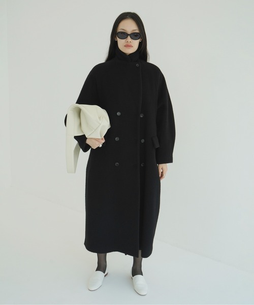 CLANE（クラネ）の「DOUBLE WOOL LONG COAT（チェスターコート・レディース・ブラウン/グレー/ブラック・1/2/0）」の17枚目の写真