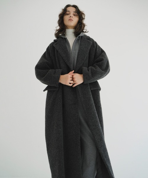 CLANE（クラネ）の「DOUBLE WOOL LONG COAT（チェスターコート・レディース・ブラウン/グレー/ブラック・1/2/0）」の13枚目の写真