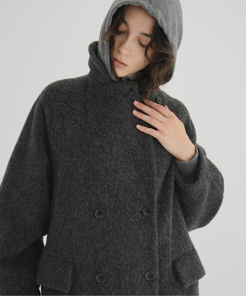 CLANE（クラネ）の「DOUBLE WOOL LONG COAT（チェスターコート・レディース・ブラウン/グレー/ブラック・1/2/0）」の14枚目の写真