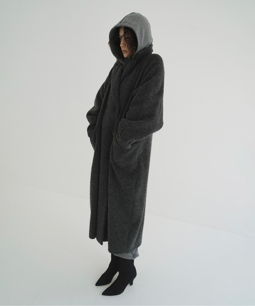 CLANE（クラネ）の「DOUBLE WOOL LONG COAT（チェスターコート・レディース・ブラウン/グレー/ブラック・1/2/0）」の11枚目の写真