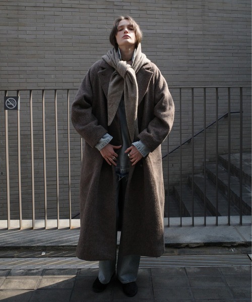 CLANE（クラネ）の「DOUBLE WOOL LONG COAT（チェスターコート・レディース・ブラウン/グレー/ブラック・1/2/0）」の4枚目の写真