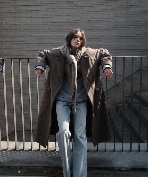 CLANE（クラネ）の「DOUBLE WOOL LONG COAT（チェスターコート・レディース・ブラウン/グレー/ブラック・1/2/0）」の6枚目の写真
