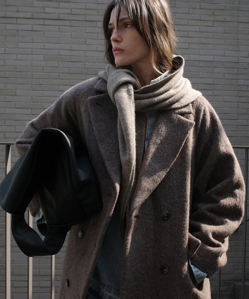 CLANE（クラネ）の「DOUBLE WOOL LONG COAT（チェスターコート・レディース・ブラウン/グレー/ブラック・1/2/0）」の8枚目の写真