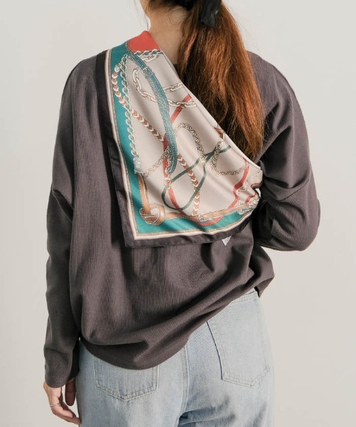 aquagarage（アクアガレージ）の「コクーンリブカットソー（Tシャツ/カットソー・レディース・チャコール/ブラック/アイボリー・FREE）」の9枚目の写真