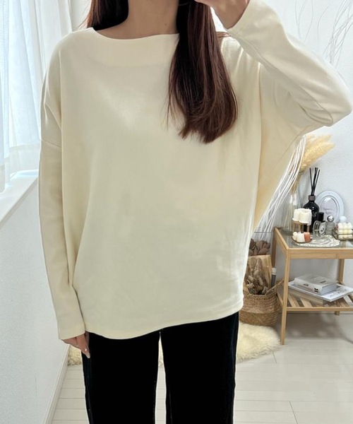 aquagarage（アクアガレージ）の「コクーンリブカットソー（Tシャツ/カットソー・レディース・チャコール/ブラック/アイボリー・FREE）」の15枚目の写真