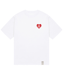 [ユニセックス]TYL スモールハートスマイル半袖Tシャツ_ホワイト