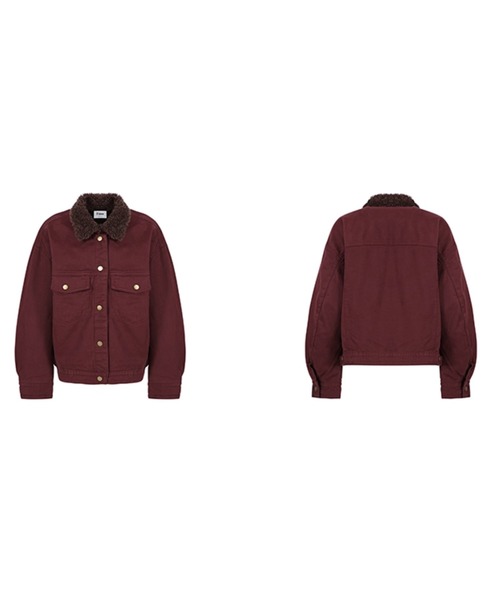 ボアカラー ワークデザイン カジュアルジャケット FD25M028【Fano