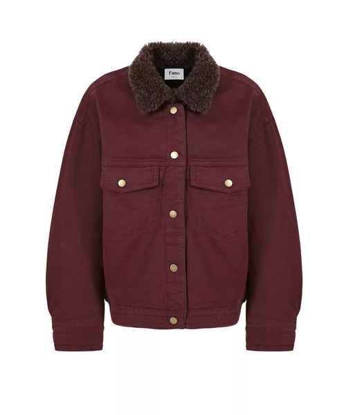 Fano Studio ジャケット ボアカラー ワークデザイン カジュアルジャケット FD25M028【Fano