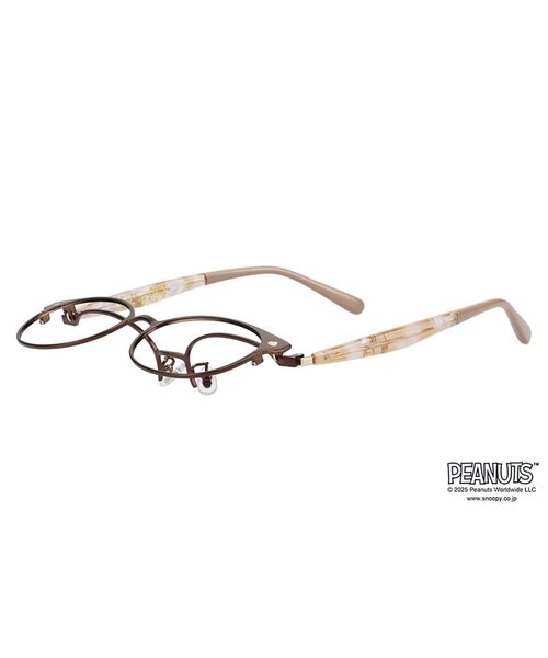 Zoff｜PEANUTS オーバル型 跳ね上げ式 メガネ｜フリップアップ