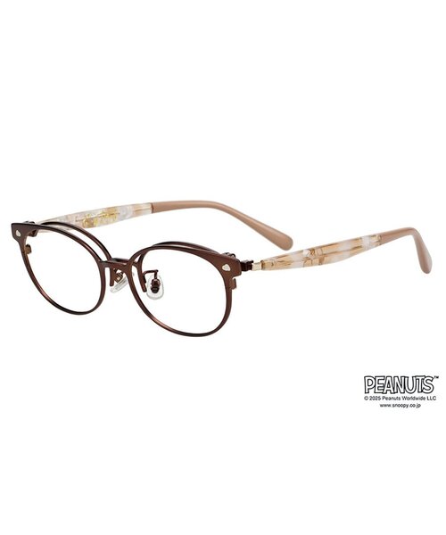 Zoff×ANDY 度なし　メガネ Zoff｜PEANUTS オーバル型 跳ね上げ式 メガネ｜フリップアップ