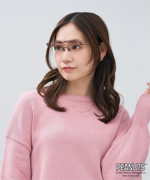 Zoff｜PEANUTS オーバル型 跳ね上げ式 メガネ｜フリップアップ