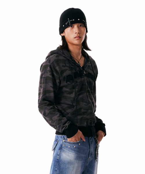 AAKAM(アーカム)の「Contrast Logo Zip-up Hoodie (Black)(パーカー・レディース・その他・1/2)」の11枚目の写真