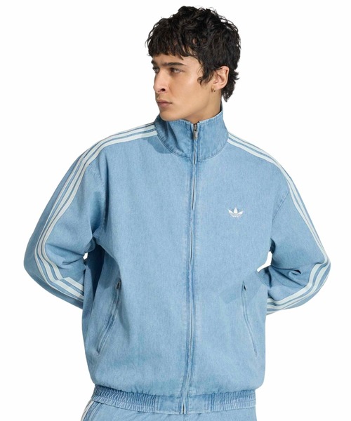 adidas(アディダス)の「adidas DENIM FB JACKET / アディダス デニム ファイヤーバード ジャケット(デニムジャケット・メンズ・ライトブルー・S/M/L/XL/XXL)」の1枚目の写真