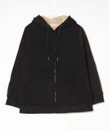 atONE（アットワン）の「裏ボアジップアップパーカー（パーカー・レディース）」