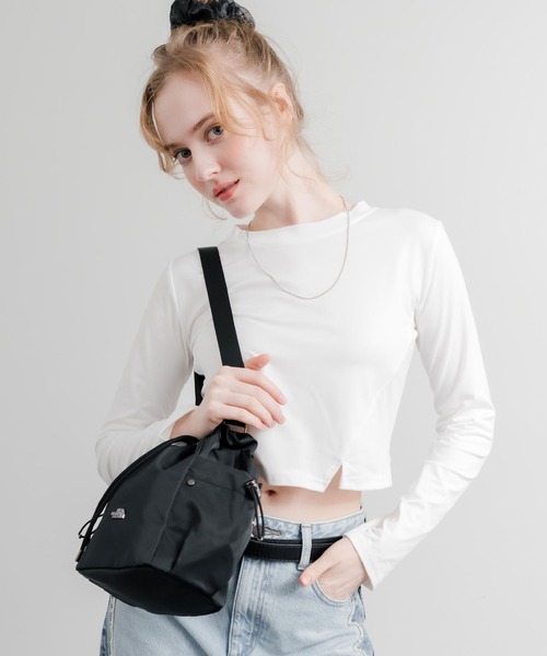 THE NORTH FACE(ザノースフェイス)の「日本未展開モデル THE NORTH FACE ザ・ノースフェイス WHITE LABEL ホワイトレーベル BONNEY BUCKET BAG MINI/2WAYショルダーバッグ(ショルダーバッグ・レディース・ブラック/クリーム/スモークピンク・FREE)」の7枚目の写真