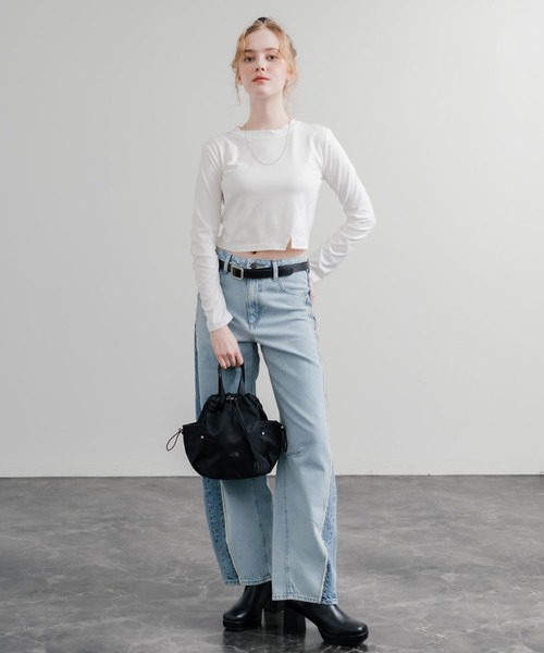 THE NORTH FACE(ザノースフェイス)の「日本未展開モデル THE NORTH FACE ザ・ノースフェイス WHITE LABEL ホワイトレーベル BONNEY BUCKET BAG MINI/2WAYショルダーバッグ(ショルダーバッグ・レディース・ブラック/クリーム/スモークピンク・FREE)」の11枚目の写真