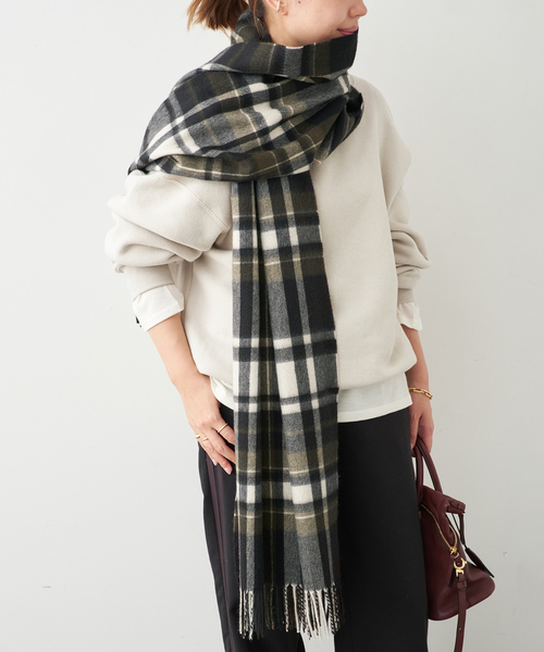 JOSHUA ELLIS/ジョシュア エリス】 MILITARY FLANNEL CHECK（ストール