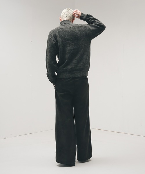 Adoon plain(アドーンプレーン)の「Studded Design Turtleneck Knit / タートルネックスタッズデザインニット(ニット/セーター・メンズ・チャコールグレー/ブラウン/ボルドー・LARGE/MEDIUM)」の16枚目の写真