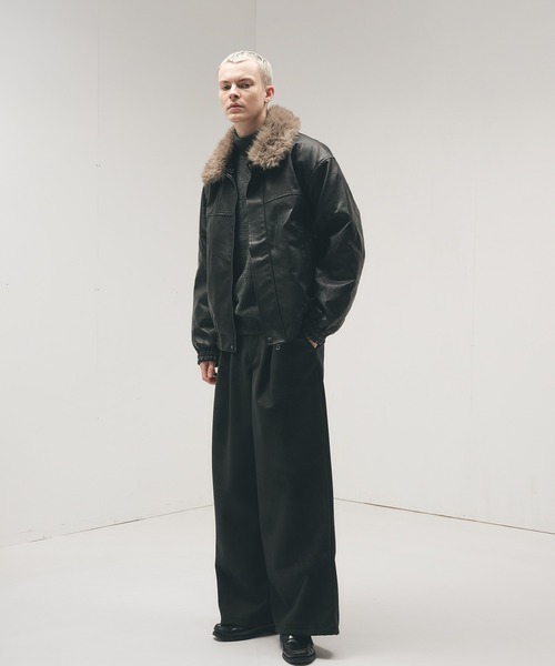 Adoon plain(アドーンプレーン)の「Studded Design Turtleneck Knit / タートルネックスタッズデザインニット(ニット/セーター・メンズ・チャコールグレー/ブラウン/ボルドー・LARGE/MEDIUM)」の17枚目の写真