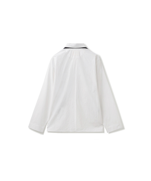 ERER（エルエル）の「Ribbon Detail Shirt White（シャツ/ブラウス・レディース・ホワイト・1/2）」の2枚目の写真