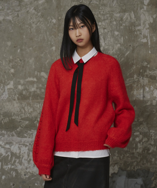 ERER（エルエル）の「Ribbon Detail Shirt White（シャツ/ブラウス・レディース・ホワイト・1/2）」の5枚目の写真