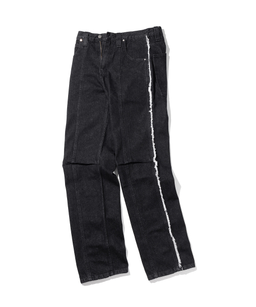 MASSNOUN（マスノウン）の「ダブルインシジョンデニムパンツ MSTJP001-BK（デニムパンツ・レディース・その他・MEDIUM/SMALL）」の3枚目の写真