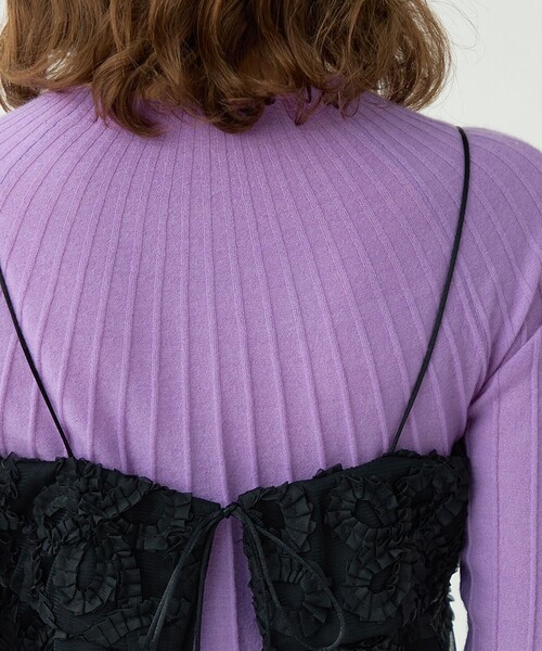 BALLSEY(ボールジィ)の「ロゼットチュールエンブロイダリー キャミソールブラウス(その他トップス・レディース・ブラック・36)」の7枚目の写真