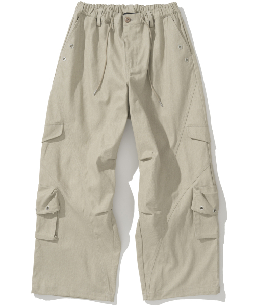 NOT4NERD(ノットフォーナード)の「Twill Cotton Incision Cargo Pants - Beige(その他パンツ・レディース・その他・MEDIUM/LARGE/X-LARGE)」の2枚目の写真